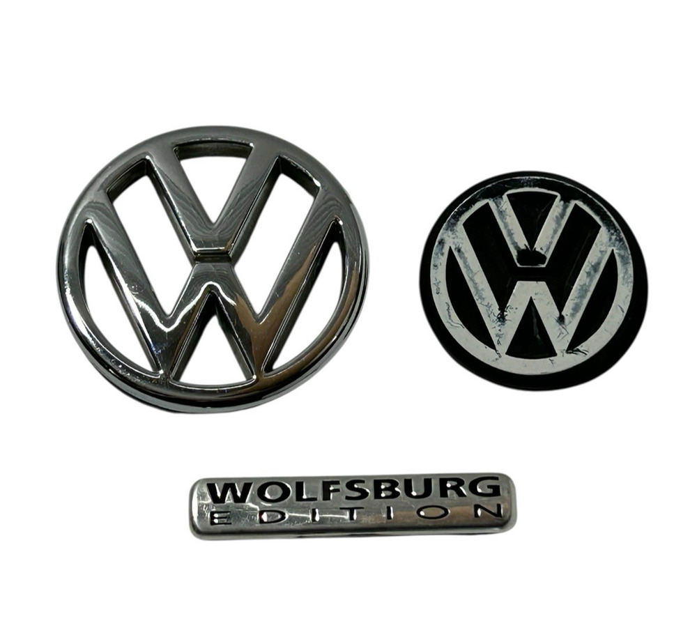 VW Volkswagen Jetta Crest Emblems Logos Badge Germany Lot Of 3 Wolfsburg Edition